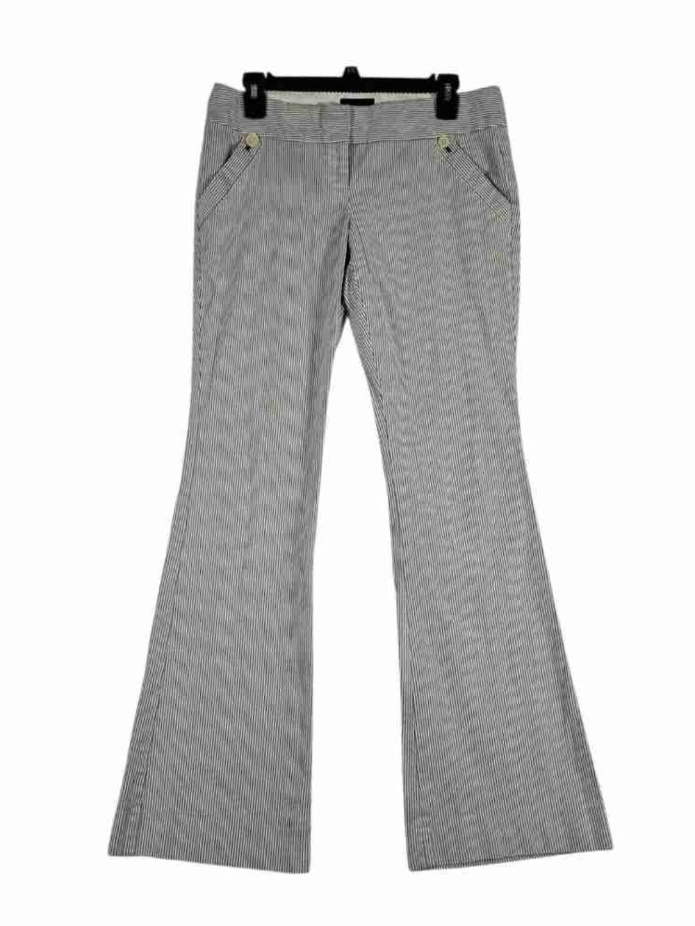 The Limited Black & White Pinstripe Flare Pants